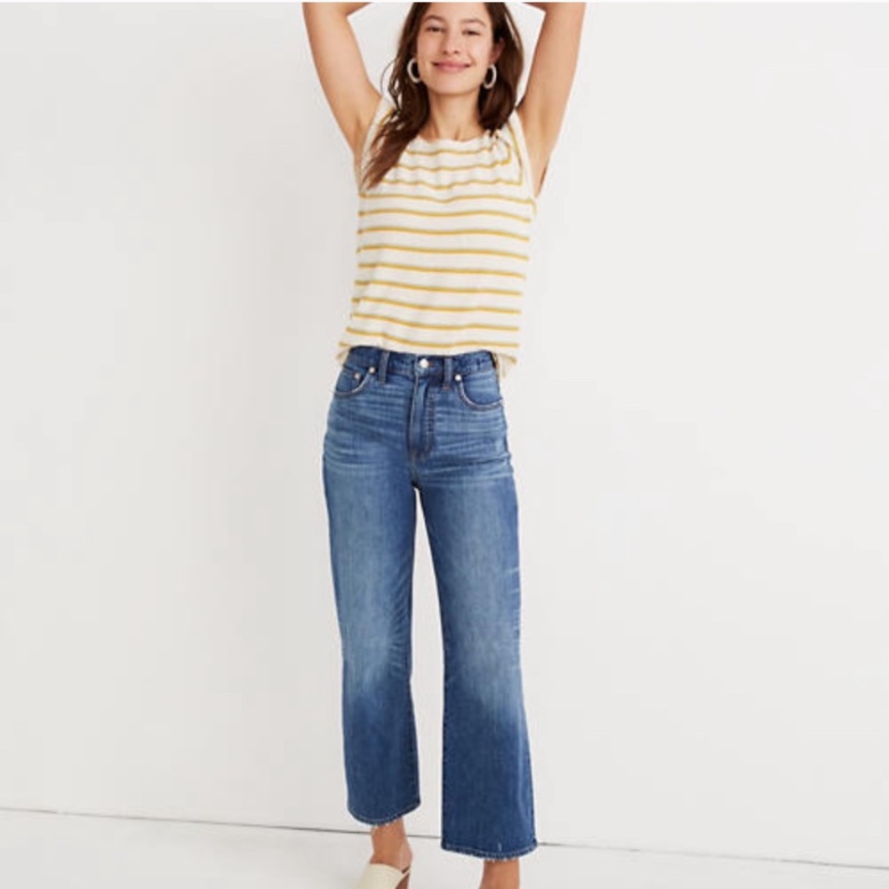 NWT Madewell Slim Wide Leg Crop Jeans